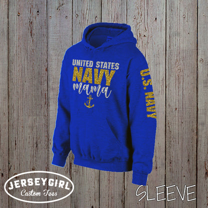 Personalized Navy Mama Sweatshirt