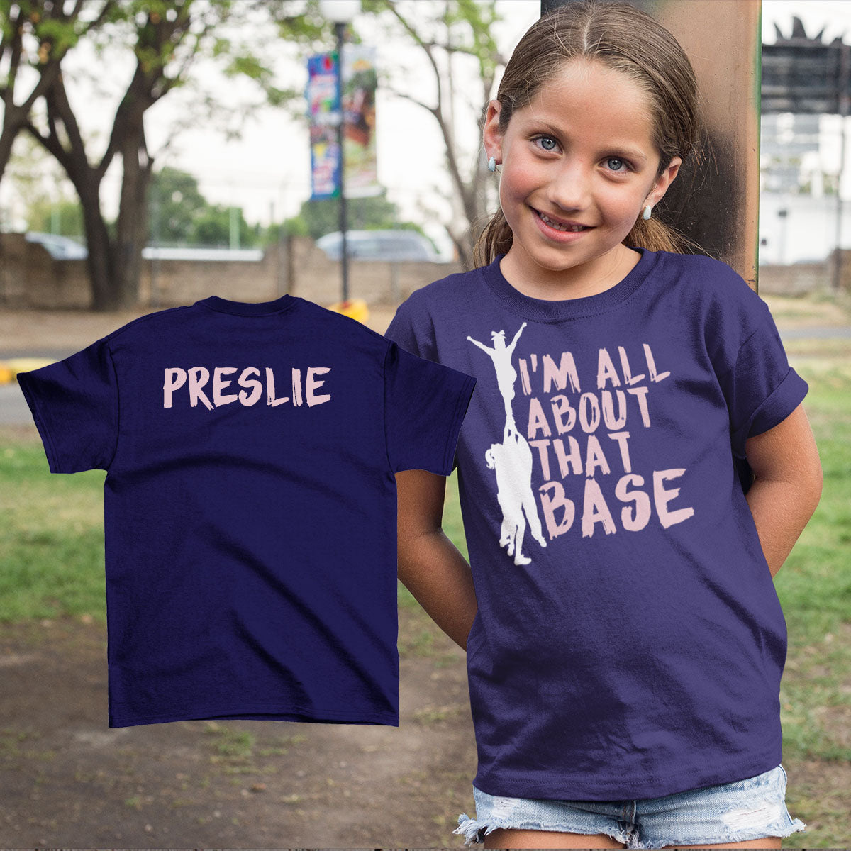 I'm all about that base cheer shirt