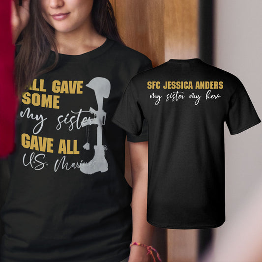 All Gave Some, Some Gave All Personalized Gold Star Shirt