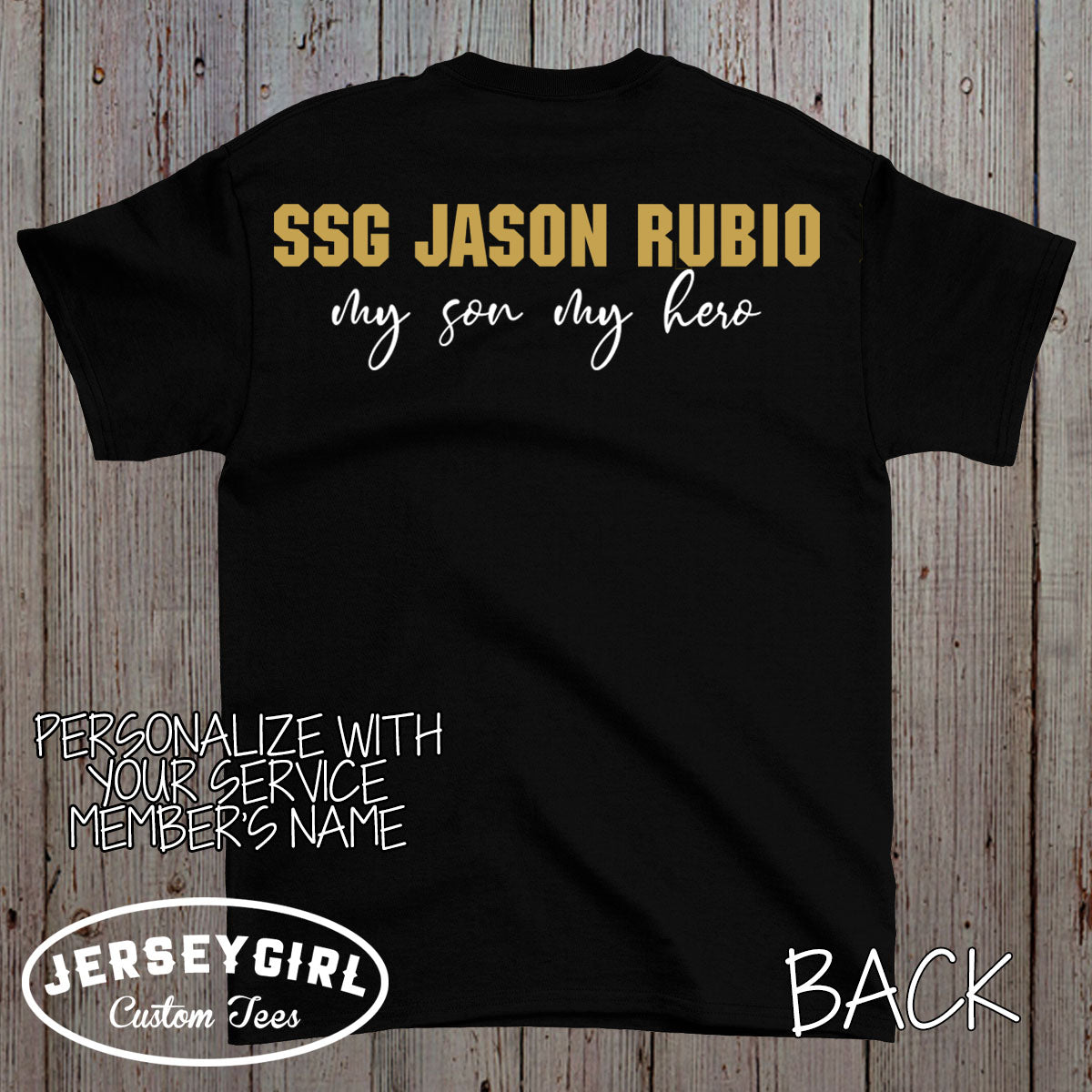 All Gave Some, Some Gave All Personalized Gold Star Shirt