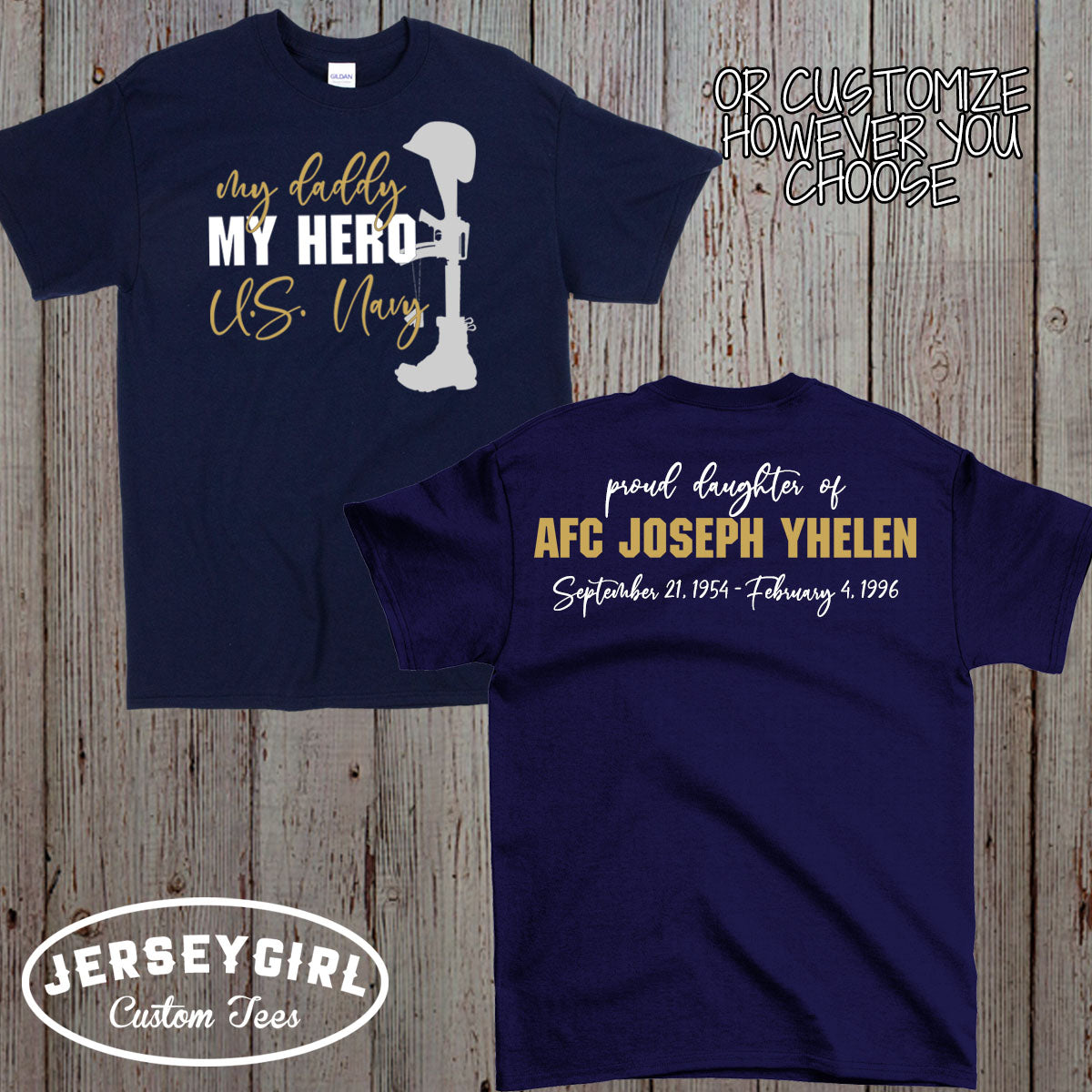 All Gave Some, Some Gave All Personalized Gold Star Shirt