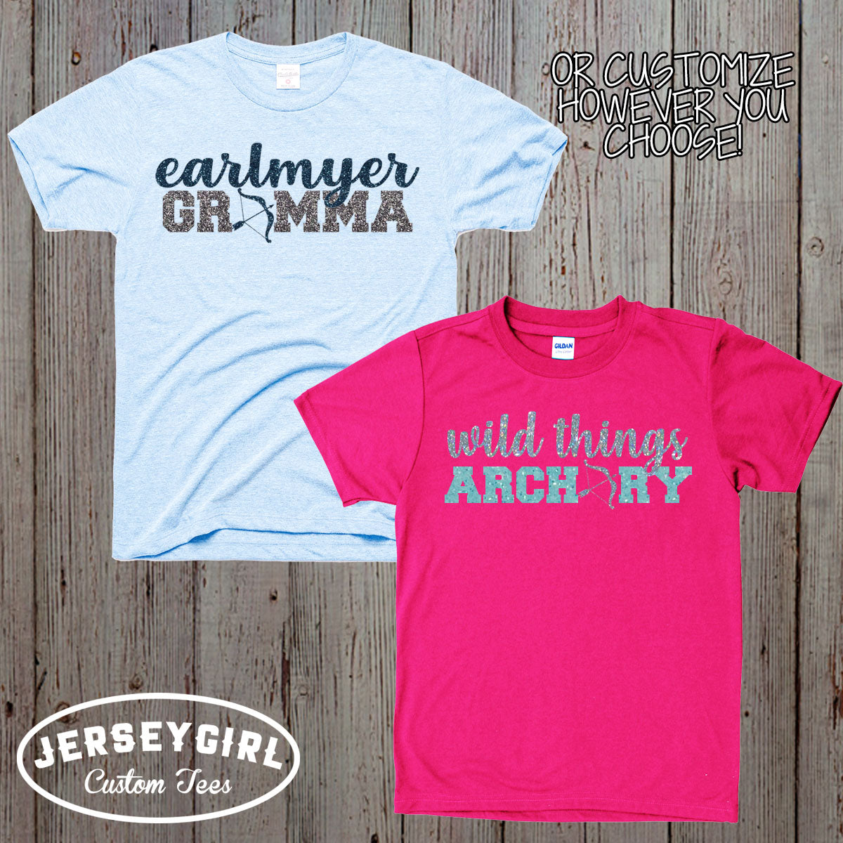 glitter archery mom shirt