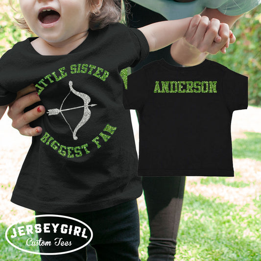 little sister biggest fan archery shirt