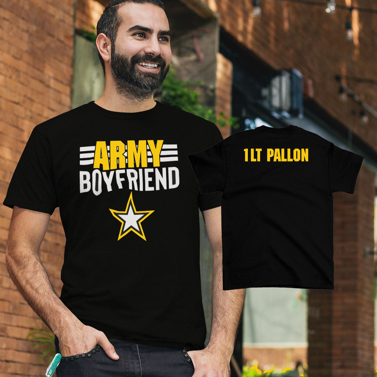 custom Army boyfriend shirt