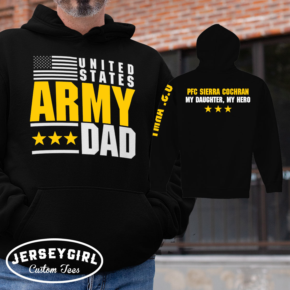 custom Army dad hoodie