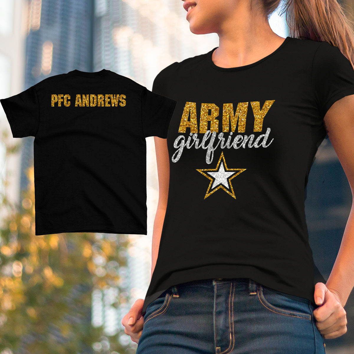custom army girlfriend shirt