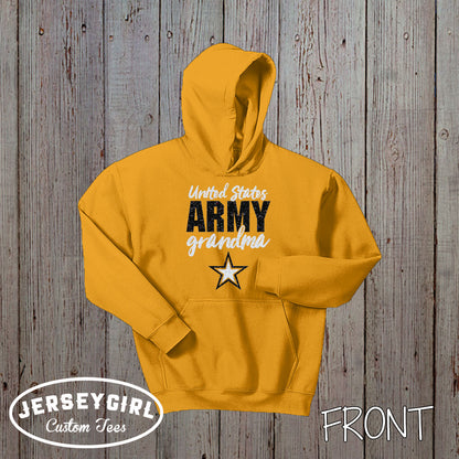 custom US Army grandma hoodie