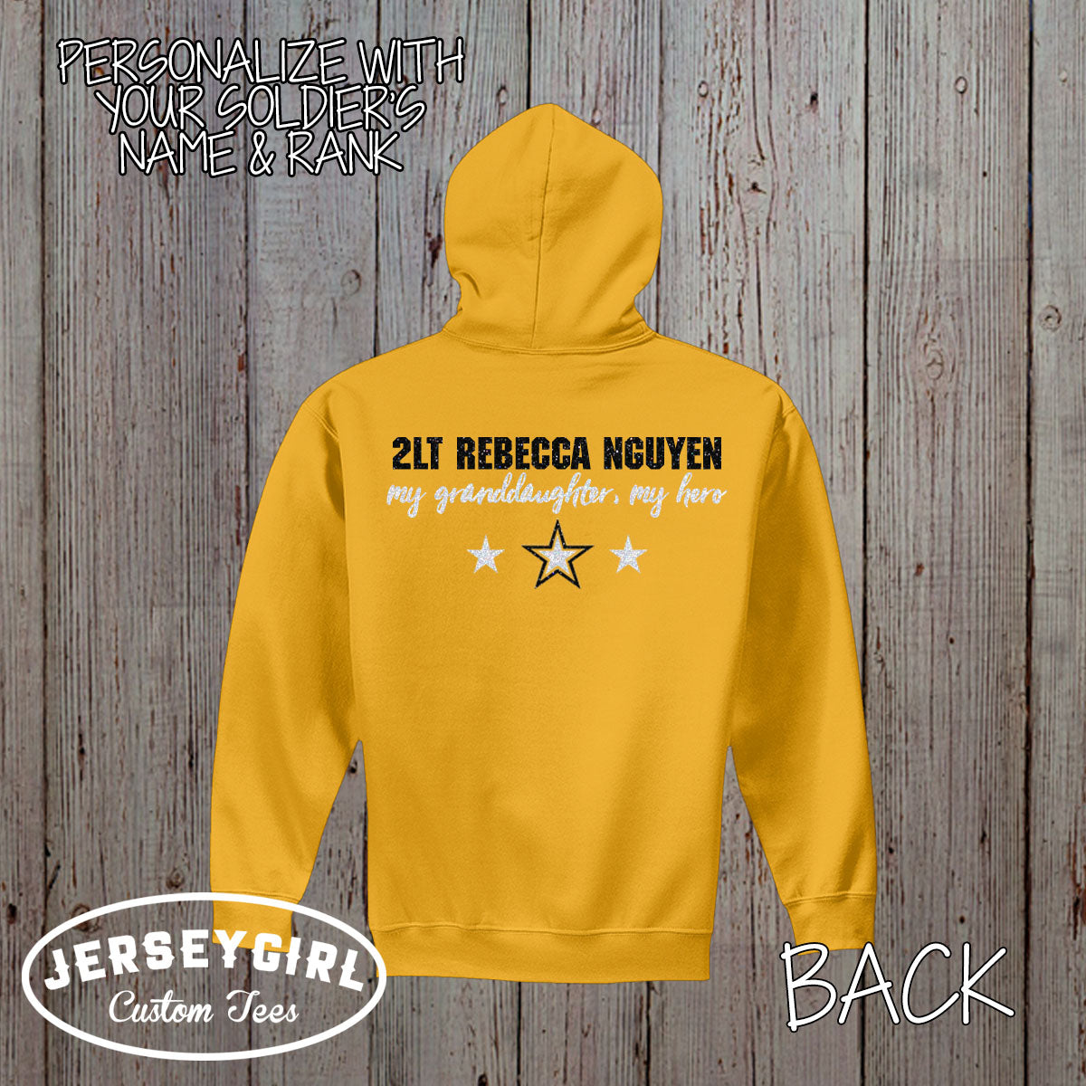 custom US Army grandma hoodie