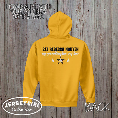 custom US Army grandma hoodie