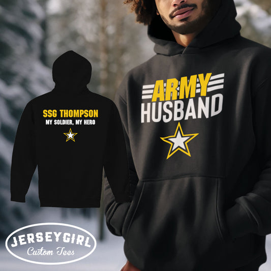 custom Army husband hoodie