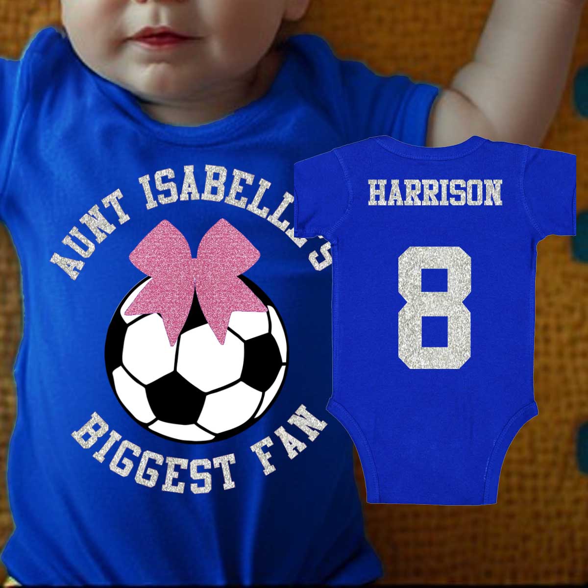 Aunt's Biggest Fan soccer baby bodysuit / toddler shirt