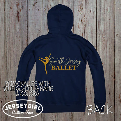 ballet zip up hoodie