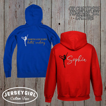 ballet zip up hoodie