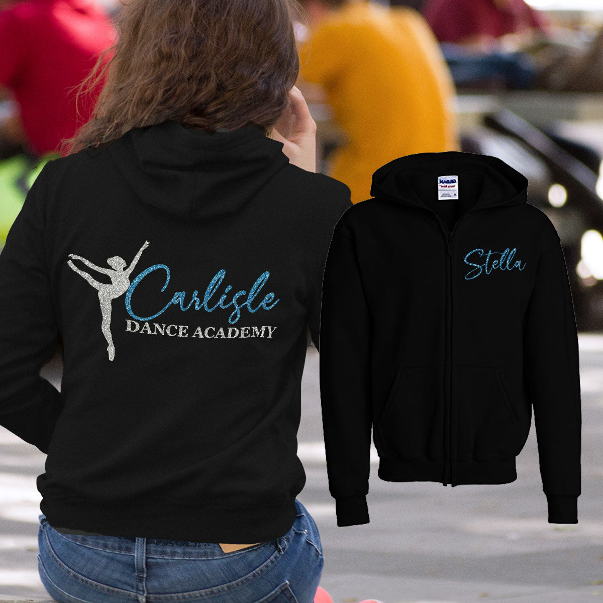 ballet zip up hoodie