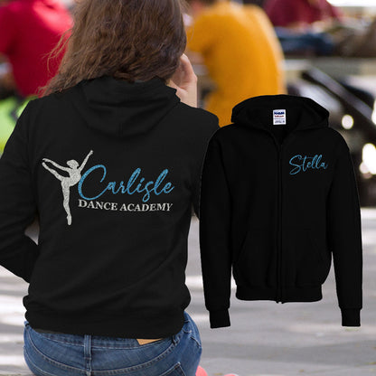 ballet zip up hoodie