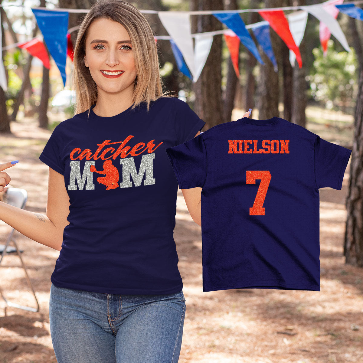 custom baseball catcher mom shirt