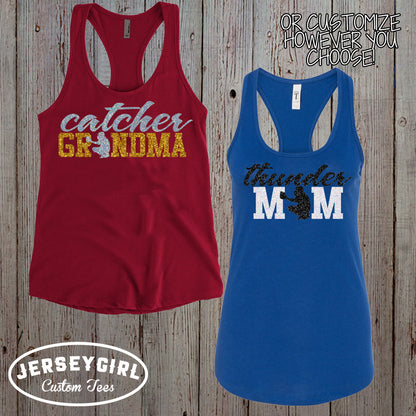baseball catcher mom tank top