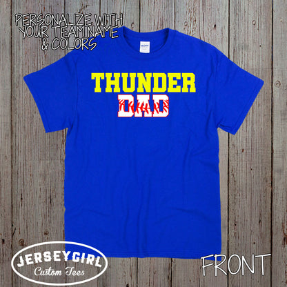 custom baseball dad shirt with name and number