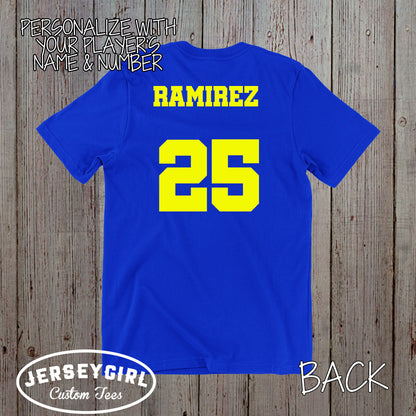 custom baseball dad shirt with name and number