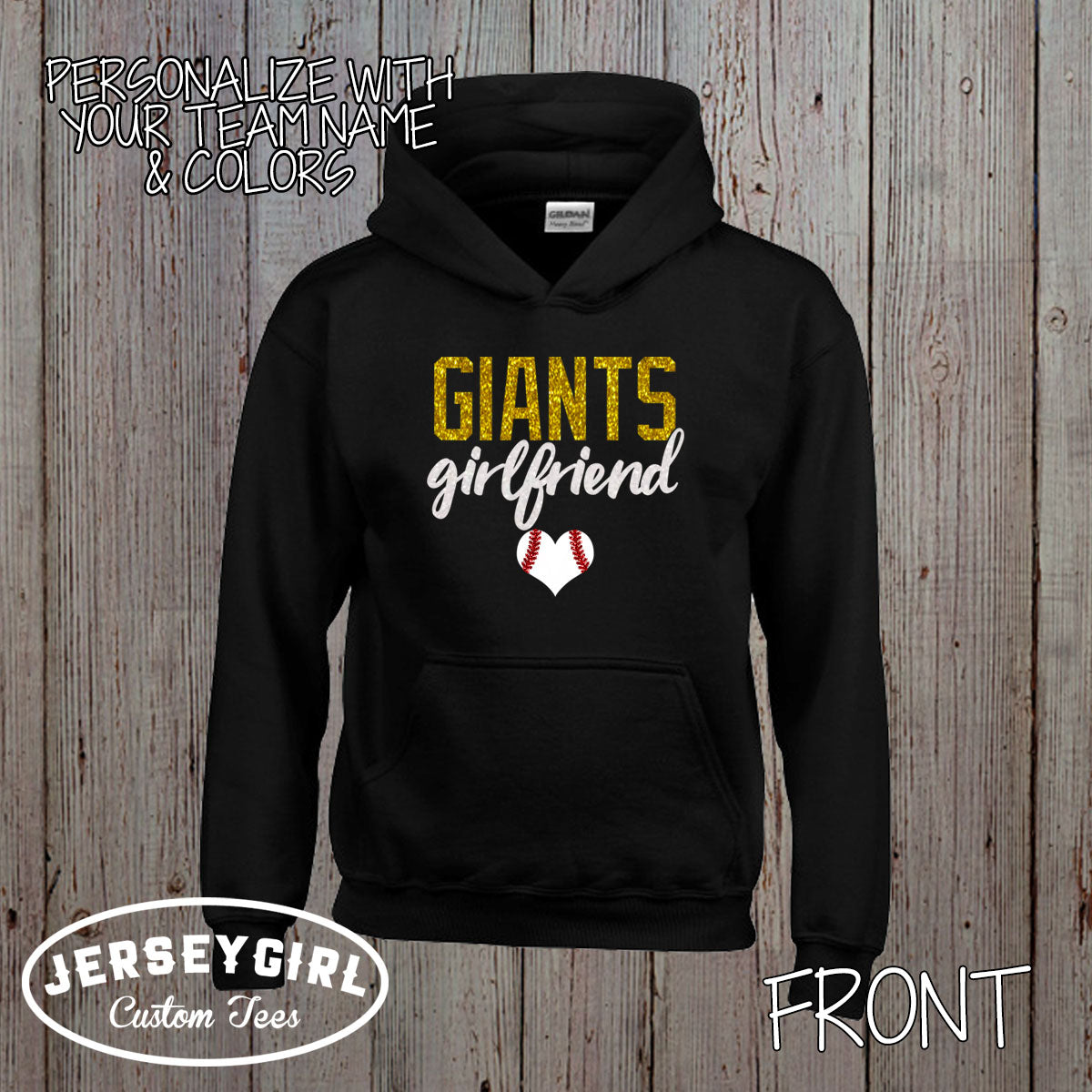 custom baseball girlfriend hoodie
