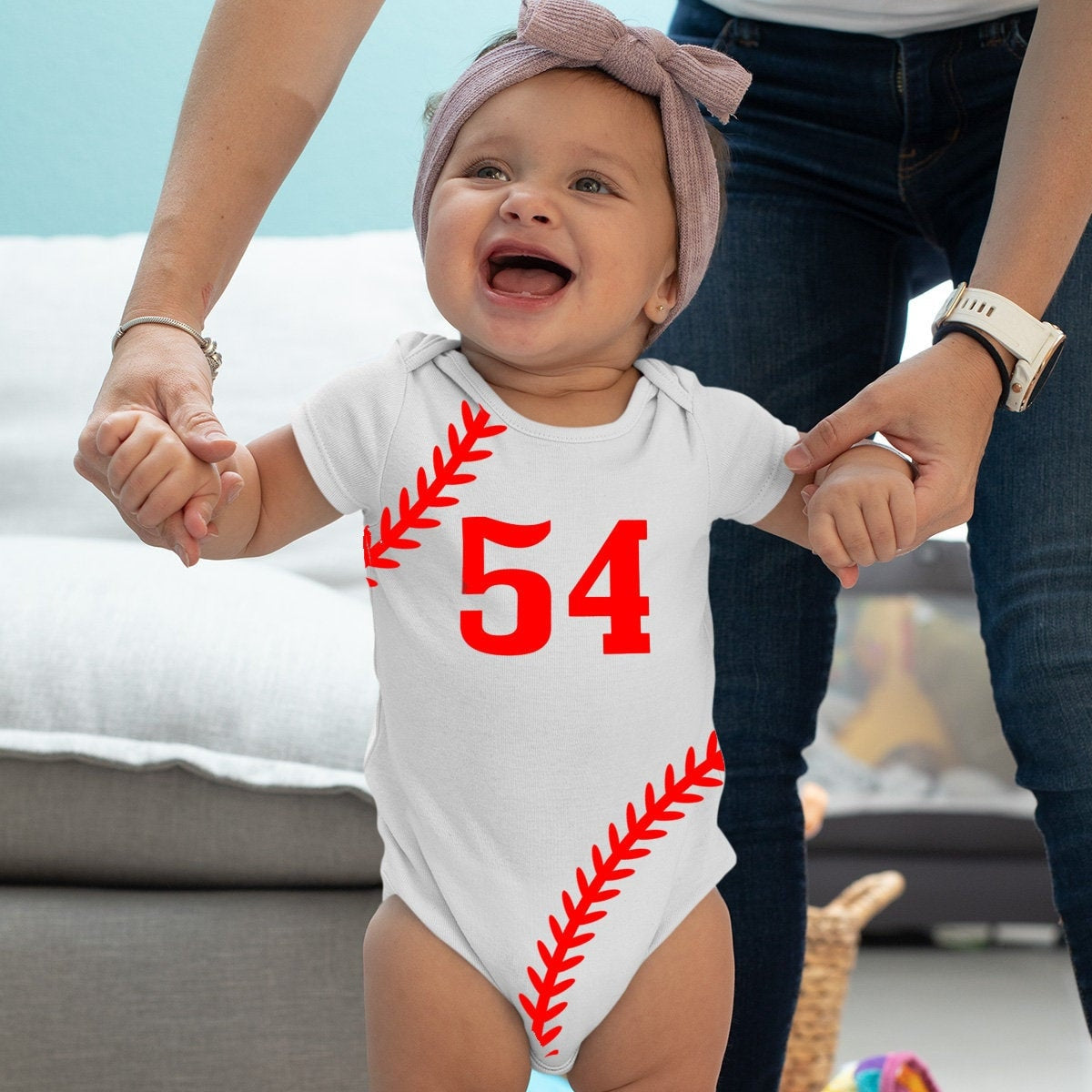 baseball laces baby bodysuit / toddler shirt