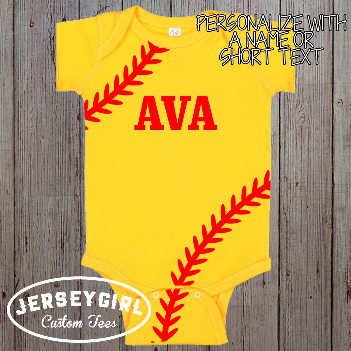 baseball laces baby bodysuit / toddler shirt