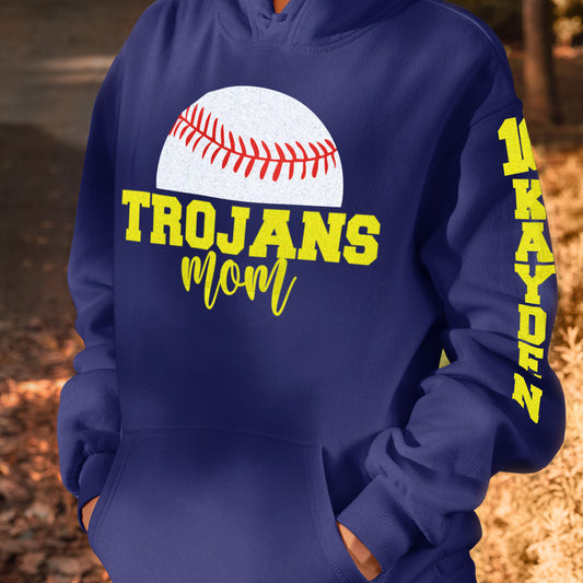 glitter baseball mom sweatshirt