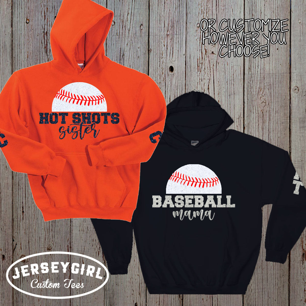 glitter baseball mom sweatshirt