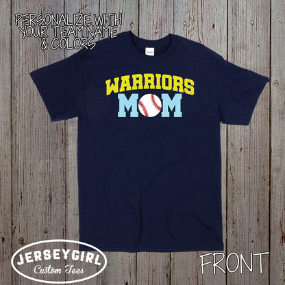 glitter baseball mom shirt with team name