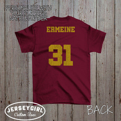 glitter baseball mom shirt with name and number