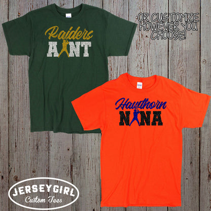 glitter baseball mom shirt with name and number