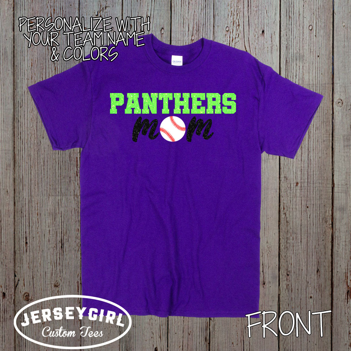 baseball mom shirt with two numbers