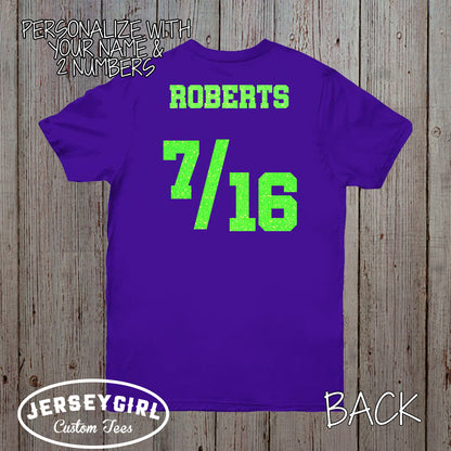 baseball mom shirt with two numbers