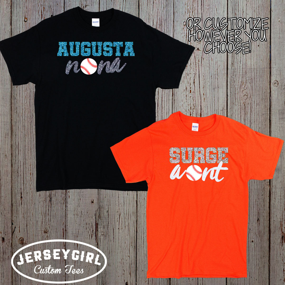 baseball mom shirt with two numbers