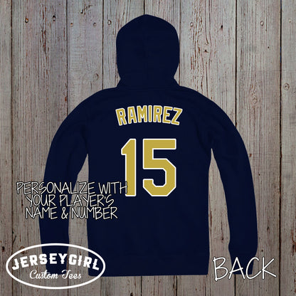 personalized baseball zip up sweatshirt