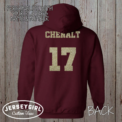 glitter basketball mom hoodie