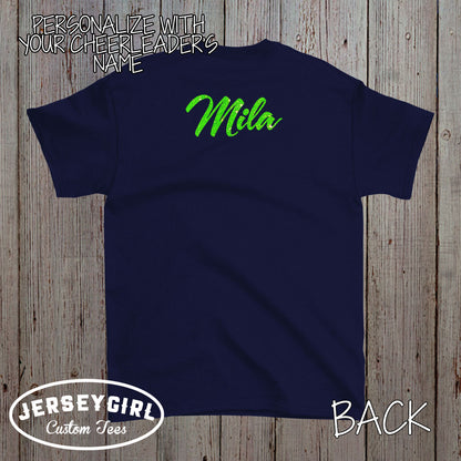 glitter cheer mom shirt with team name