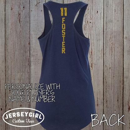 custom glitter football mom tank top