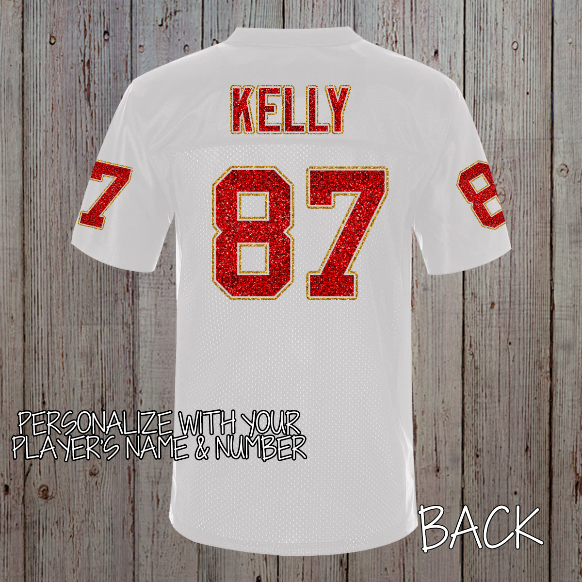 personalized glitter football jersey