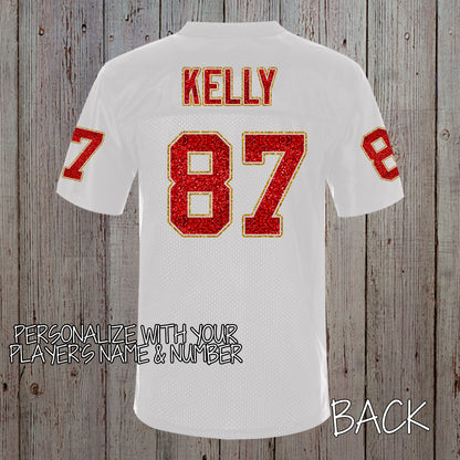 personalized glitter football jersey