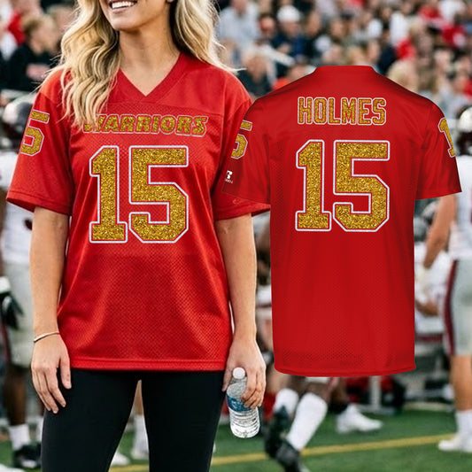 personalized glitter football jersey