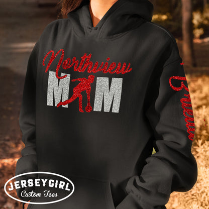 personalized bowling mom hoodie