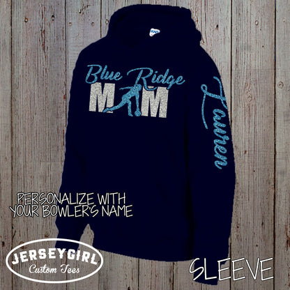 personalized bowling mom hoodie