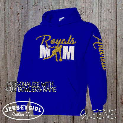personalized bowling mom hoodie