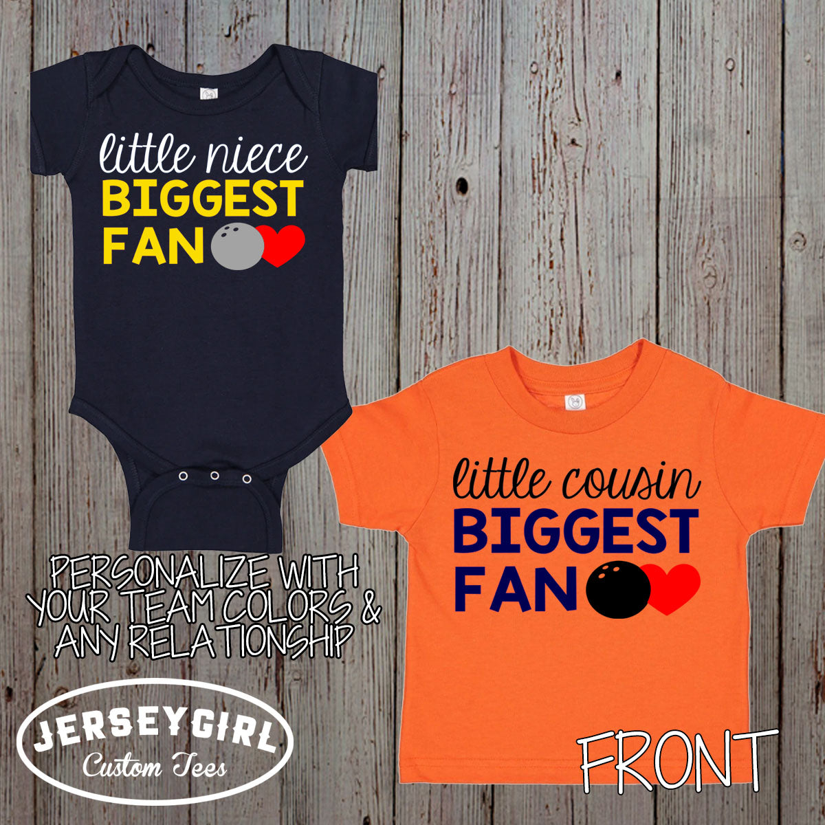 little sister biggest fan bowling shirt