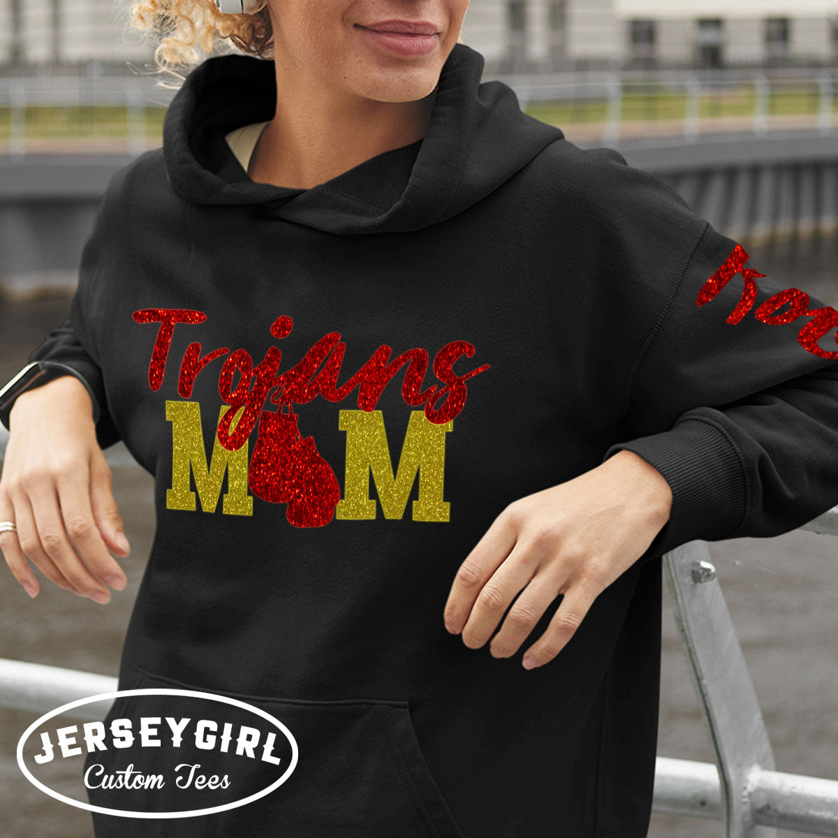 custom boxing mom hoodie