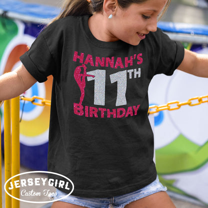 personalized cheerleader birthday shirt