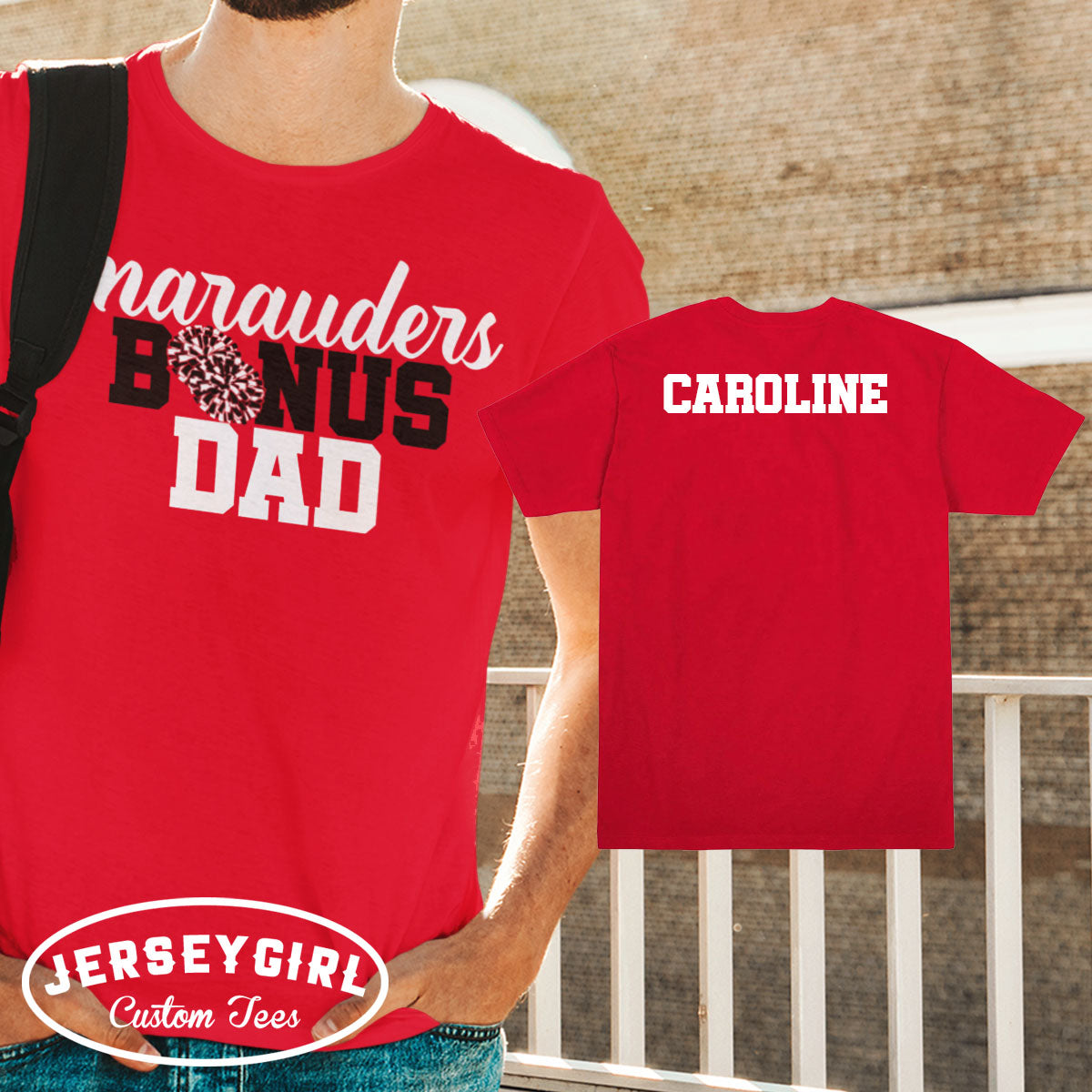 custom cheer bonus dad shirt