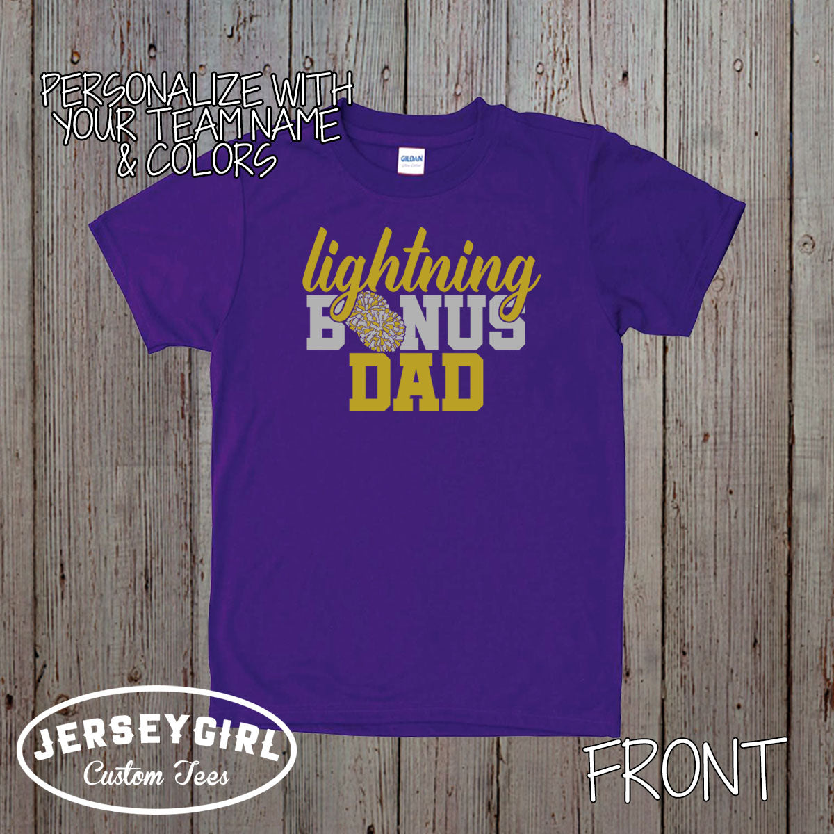 custom cheer bonus dad shirt