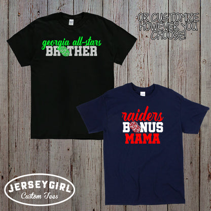 custom cheer bonus dad shirt